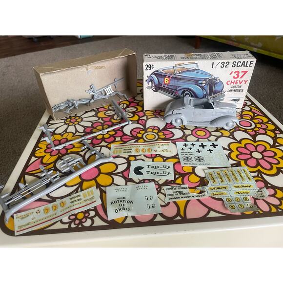 Palmer 1:32 '37 Chevy Custom Convertible Vintage Model Car Kit 252 39 - Picture 16 of 16